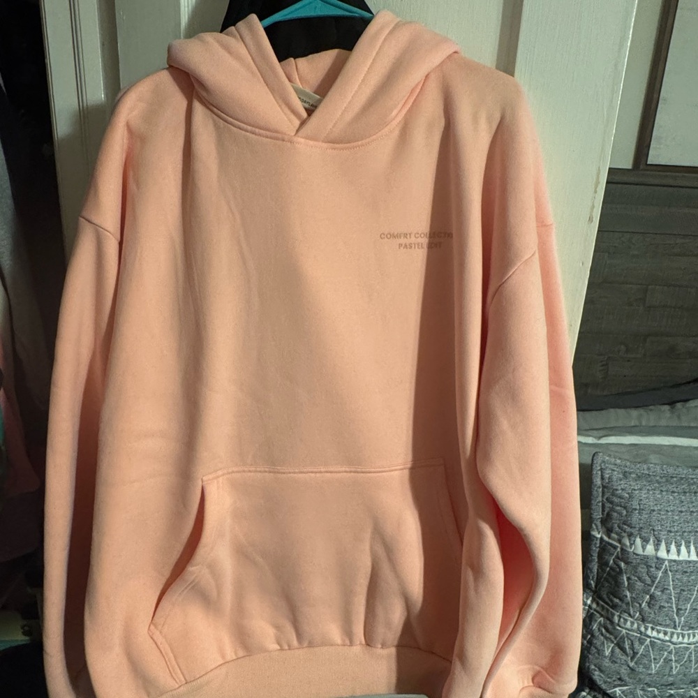 Peach Hoodie with Front Pocket